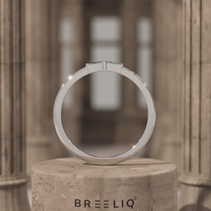 แหวนเพชรทรงบาแกตต์เรียวเล็ก ทองคำแท้ 14K เพชรเพาะเลี้ยง แหวนเดี่ยวเรียบหรู ดีไซน์ทันสมัย เครื่องประดับชั้นดี - Product Image 6