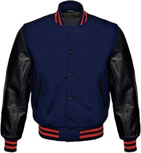 Veste de baseball Varsity Lettermen la plus vendue, corps rouge et manches en cuir noir, tailles S-XL, toutes les couleurs disponibles - Product Image 3