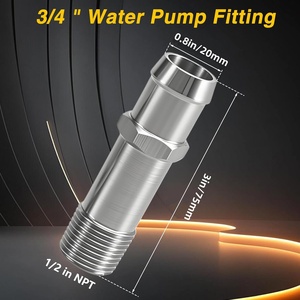 सीधे हीटर नली कनेक्टर, 1/<span class=keywords><strong>2</strong></span> "npt हीटर नली फिटिंग, 5/8" सेवन फिटिंग <span class=keywords><strong>3</strong></span>/4 "पानी पंप फिटिंग" #9514,9515 - Product Image 2