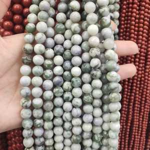 Cuentas redondas lisas de jade Natural Peace, piedras preciosas sueltas para pulseras, collares, fabricación de joyas, lote a granel - Product Image 3