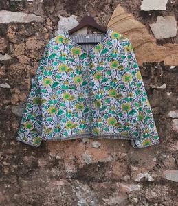 Nueva llegada chaqueta acolchada reversible forrada indio hecho a mano parche trabajo abrigos Boho chaqueta acolchada para mujer - Product Image 3