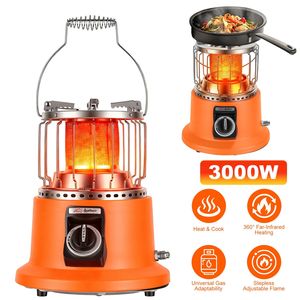 Estufa de Propano Portátil 2 en 1 de 3000W, Estufa de Gas para Exteriores con Soporte para Olla y Tubo de Gas para Camping, Accesorio para Estufas de Camping - Product Image 1