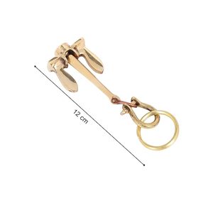 Porte-clés Ancre en Laiton Massif, Design Nautique Marin, Vintage, Accessoire Cadeau de Collection - Product Image 2