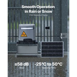 Apri Cancello Elettrico Solare da 280W per Cancelli Scorrevoli, con Infrarossi e Trasmissione a Catena, per Cancelli fino a 20m e 800kg - Product Image 5