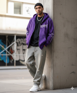 เสื้อฮู้ดซิปพิมพ์ลายโลโก้แบบกำหนดเองประดับด้วยคริสตัลทั่วตัว ผ้าเฟรนช์เทอร์รี่เนื้อหนา ตามความต้องการของลูกค้า สวมใส่ได้ทั้งชายและหญิง - Product Image 3