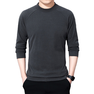 T-shirts noirs personnalisés pour hommes, manches courtes, col rond, 100 % coton peigné, logo sérigraphié sur le devant, style formel, coupe ample - Product Image 1