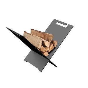 Soporte para Leños de Leña Redondo, Resistente, de Hierro, con Recubrimiento en Polvo, Clásico, para Interiores y Exteriores, Tamaño y Forma Personalizables - Product Image 1