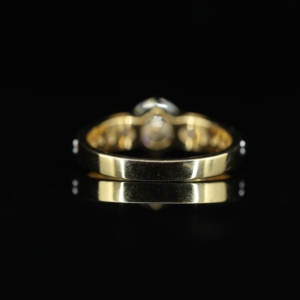 Simulation Moissanite 18K Gold Plated Trendy Couple Rings Wedding Proposal Six Claw Ring - Product Image 3