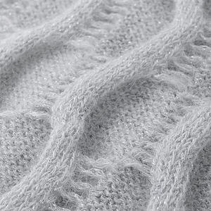 <b>Men</b> Women's Solid Color Crew Neck Jacquard Knitted <b>Cardigan</b> Tassel Fringe <b>Long</b> Sleeves Wool-Lined Casual All Seasons - Product Image 3