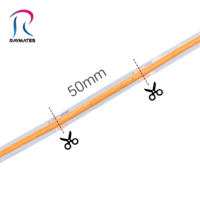 Pabrik OEM ODM AC110V COB LED Strip IP67 480LEDs Dapat Dipotong Lebar 10mm Perekat Sendiri Lampu Pita LED COB yang Dapat Dipotong CE/ROHS