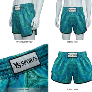 Pantalones Cortos de Muay Thai para Hombre ODM Pro Fighter, Ligeros, de Seda/Satén, Transpirables y de Secado Rápido, con Logotipo Personalizado, para Kickboxing - Product Image 4