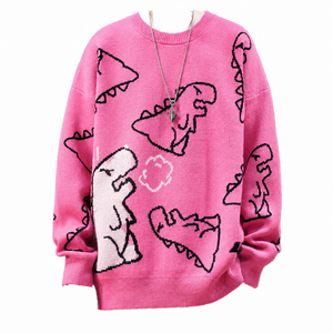 Pull-over personnalisé pour homme, anti-plis, tricoté à la machine, col rond, décontracté, motif décoratif sur le devant, manches longues, hiver, vente en gros - Product Image 1