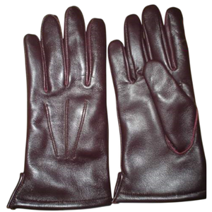 Guantes de Piel de Oveja Genuina Color Borgoña para Hombre con Logotipo Personalizado, Pantalla Táctil, Forro de Algodón Cálido para Invierno, Uso Casual, Conducción y Actividades al Aire Libre - Product Image 3