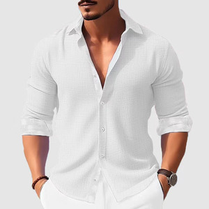 Chemise décontractée à manches longues pour homme, imprimé floral, 100% polyester respirant, pour l'été, le printemps et l'automne - OEM & ODM - Product Image 4