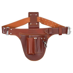 Cinturón de herramientas ajustable de cuero para floristas con múltiples bolsillos, precio de fábrica, cinturón de herramientas profesional de cuero para jardinería y floristería. - Product Image 1