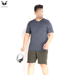 Camiseta de Punto de Manga Corta con Cuello Redondo para Hombre, Estilo Moderno, Secado Rápido, Color Sólido, Corte Regular, Ropa Deportiva Informal, 100% Poliéster - Product Image 6