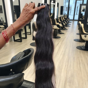 Alta calidad de lujo indio Natural virgen cabello humano cutícula alineada máquina doble trama hueso recto materia prima peluca - Product Image 6