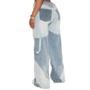 Jeans Unisex de Mezclilla de Alta Calidad, Corte Recto, Diseño Desgastado, Estilo Urbano, Color Azul Vintage Lavado - Product Image 1