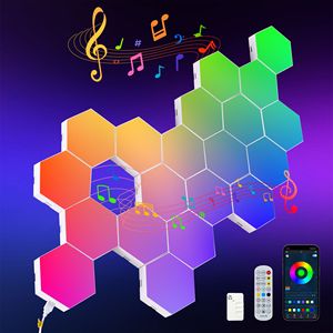 Luci LED Esagonali per Gaming, 20 Set, RGB Dimmerabili con App Intelligente e Sincronizzazione Musicale - Product Image 1