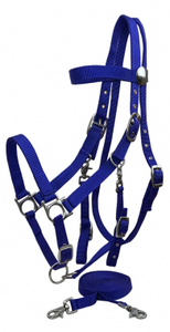 Conjuntos de Bridas de Nylon para Caballos al por Mayor, Ajustables, con Riendas y Herrajes Metálicos para Equitación, Entrenamiento y Establos, Pedidos al por Mayor - Product Image 2