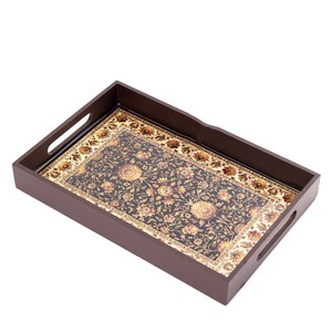 Bandeja de Servir Contemporánea de MDF, Bandeja Decorativa con Acabado de Madera para Servir Alimentos en el Hogar y la Cocina - Product Image 6