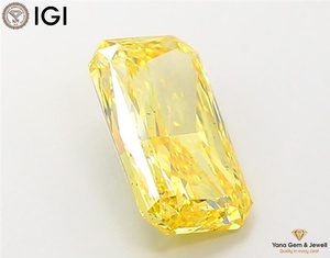 เพชร CVD ขนาด 3.00 กะรัต ผลิตในห้องปฏิบัติการ พร้อมใบรับรอง IGI รูปทรงเรเดียนท์ สีเหลืองแฟนซีสดใส ความสะอาดระดับ VS2 สำหรับเครื่องประดับชั้นดี - Product Image 4
