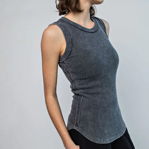 Débardeurs pour femmes respirants et à séchage rapide en polyester/coton - Hauts longs décontractés - Product Image 4