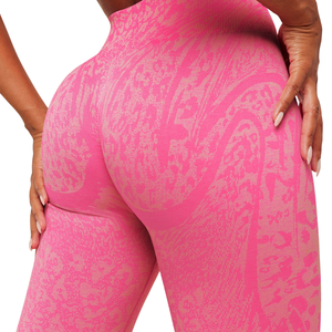 Leggings Deportivos de Cintura Alta para Mujer, Diseño Esculpido, Color Rosa, Elásticos, para Gimnasio, Yoga, Entrenamiento, Running, Ropa Deportiva, Ajuste Cómodo - Product Image 5