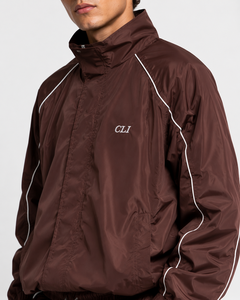 Survêtement unisexe en nylon léger coupe-vent de haute qualité avec logo personnalisé, veste de survêtement à col montant et passepoil contrastant, pantalon large - Product Image 2