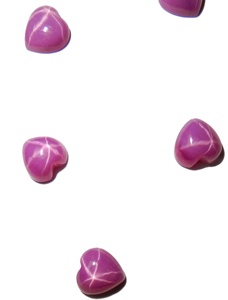 Cabocheon opaque poli de 2 carats en rubis étoilé de laboratoire 7x7 mm avec effet étoile à 6 branches pour la fabrication de bijoux - Product Image 5