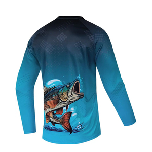 Chemise de pêche à col rond de qualité supérieure, vêtements de pêche en polyester personnalisés, fournisseur d'usine - Product Image 1