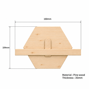 Handmade Wooden Wall-Mounted Mail Organizer <b>Pine</b> Wood Self-Adhesive Letter Rack Holder <b>Shelf</b> Entryway Office Desk Bills Storage - Product Image 2