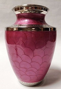 Luxury <b>Pink</b> Decorative Metal Vase Ornate Flower Vase with Silver Embellishment Lidded <b>Home</b> <b>Decor</b> Urn Table Centerpiece - Product Image 2