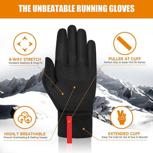 Gants d'hiver antidérapants en nylon écologiques pour hommes et femmes, chauds, coupe-vent, pour les activités sportives quotidiennes, les activités de plein air, le cyclisme, la course à pied - Product Image 2