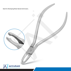 Alicate de Contorno para Coronas de 13.5cm, Acero Inoxidable, Alicate Dental de Ortodoncia, Instrumento Manual Profesional - Product Image 3