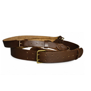 เข็มขัดหนังแท้แบบ Sam Browne ราคาส่ง พร้อมหัวเข็มขัดเหล็กผิวเรียบ สไตล์ลำลอง - Product Image 1