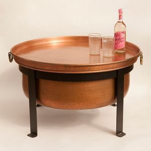 Brasero de Cobre Premium Hecho a Mano, Centro de Calidez para Exteriores, Decoración Duradera de Metal para Jardín y Patio, Ideal para Espacios de Lujo - Product Image 1