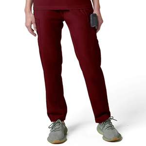 Conjunto de Uniforme Médico para Mujer, Color Granate, Algodón y Poliéster, Pantalones con Bolsillo para Estetoscopio - Product Image 2