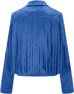 OEM Custom Service Regular Length Women's <b>Leather</b> Fringe <b>Jacket</b> Western Style Wholesale Fashionable Design - Product Image 6