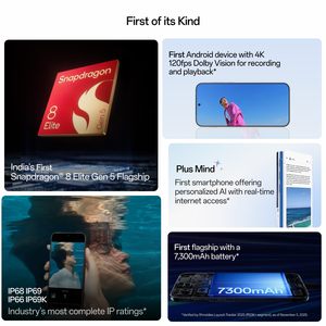 สมาร์ทโฟน 16GB+512GB สีดำอินฟินิตี้ รุ่นแรกของอินเดียที่ใช้ Snapdragon 8 Elite Gen 5 แบตเตอรี่ 7300mAh พร้อม AI ส่วนบุคคล - Product Image 4