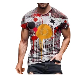 T-shirt pour homme de haute qualité, en coton 100% tissé, respirant, anti-rides, séchage rapide, coupe décontractée, col rond, grande taille - Product Image 3