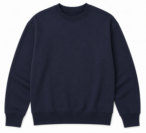 Custom Men Sweatshirt Blank Casual Crewneck <b>Plain</b> Dark Navy Blue Fleece <b>Jumper</b> Pullover - Product Image 4