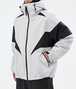 Veste de ski imperméable, respirante, coupe-vent et isolante pour sports d'hiver 2026, blanche et noire, pour snowboard et ski, fabricant OEM - Product Image 4