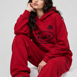 Survêtement personnalisé pour femme, OEM, polyester/coton, style décontracté, ensemble deux pièces, impression sérigraphique, design personnalisé, vêtements de mode - Product Image 6