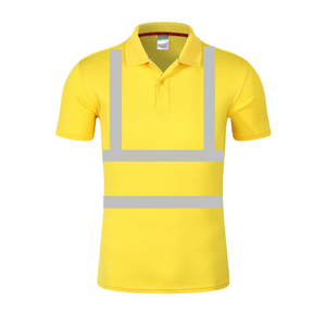 Camiseta Polo de Poliéster Amarillo de Alta Visibilidad Soban Personalizada, Ropa de Trabajo de Seguridad Reflectante de Secado Rápido, Certificación CE, Manga Corta, Unisex - Product Image 1