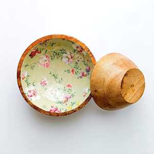 Bol à fruits secs en bois moderne fait à la main, élégant, en bois naturel, pour collations et noix - Product Image 6