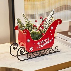 Natural Metal Sleigh With Iron Frame And Durable Construction Irregular Shape <b>Christmas</b> Decoration - Product Image 5