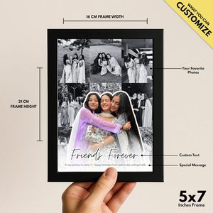 Cadre photo vertical en bois massif fait main pour enfants et couples, design rectangulaire moderne et vintage - Product Image 5