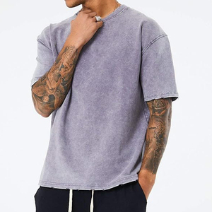 Camiseta de hombre de corte holgado con lavado ácido, de manga corta, estilo streetwear, tops vintage, camiseta de corte holgado con lavado ácido personalizada - Product Image 4
