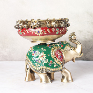 Cuenco Urli de latón hecho a mano con campanas elefante diseño Animal moderno decoración del hogar artículo de regalo - Product Image 6